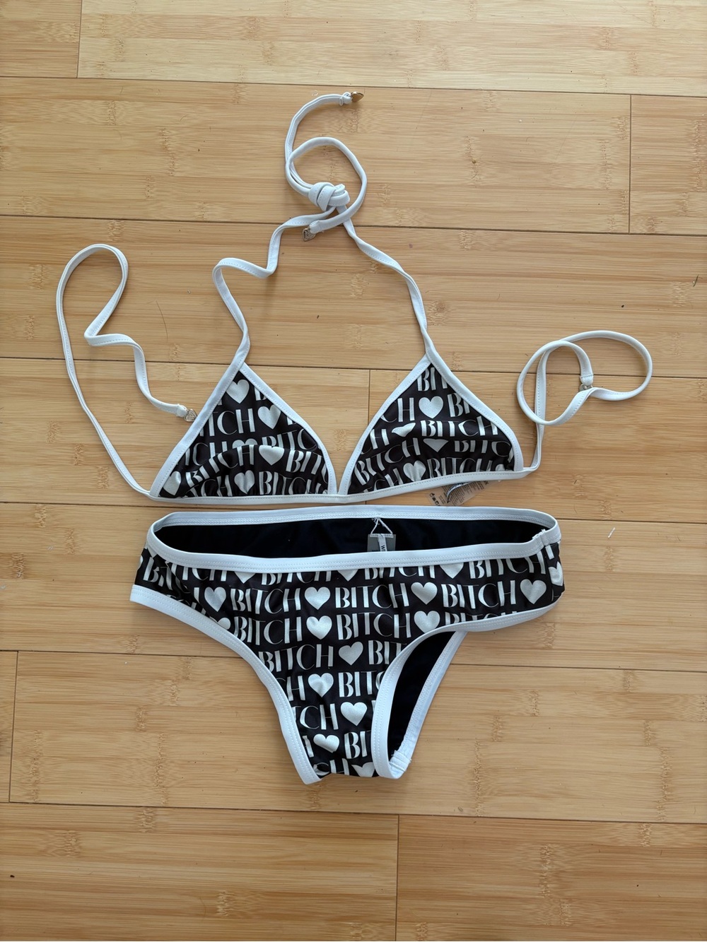 Wildfox Reversible Bikini Top and Bottom Small EUC